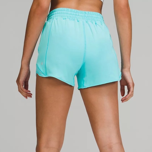 🔥LULULEMON HIGH RISE HOTTY HOT SHORT 4”-ELECTRIC TURQUOISE-6/10🔥 - Picture 7 of 11